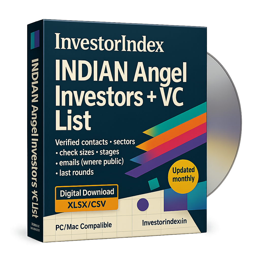 India Specific Angel Investors + VC List
